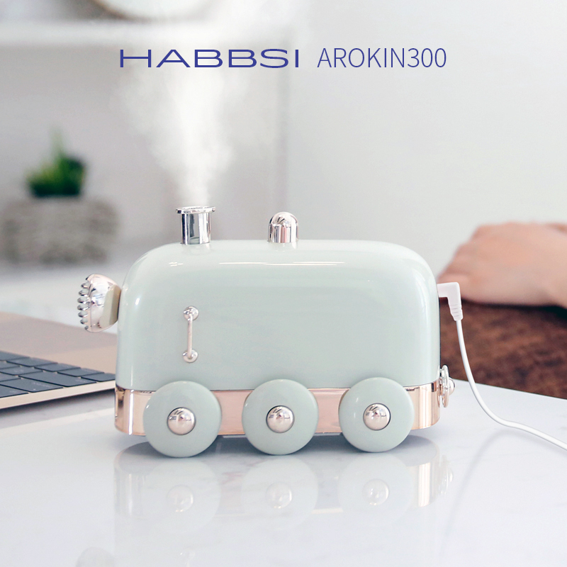 HABBSI 기차 가습기 LED 무드등 그린색