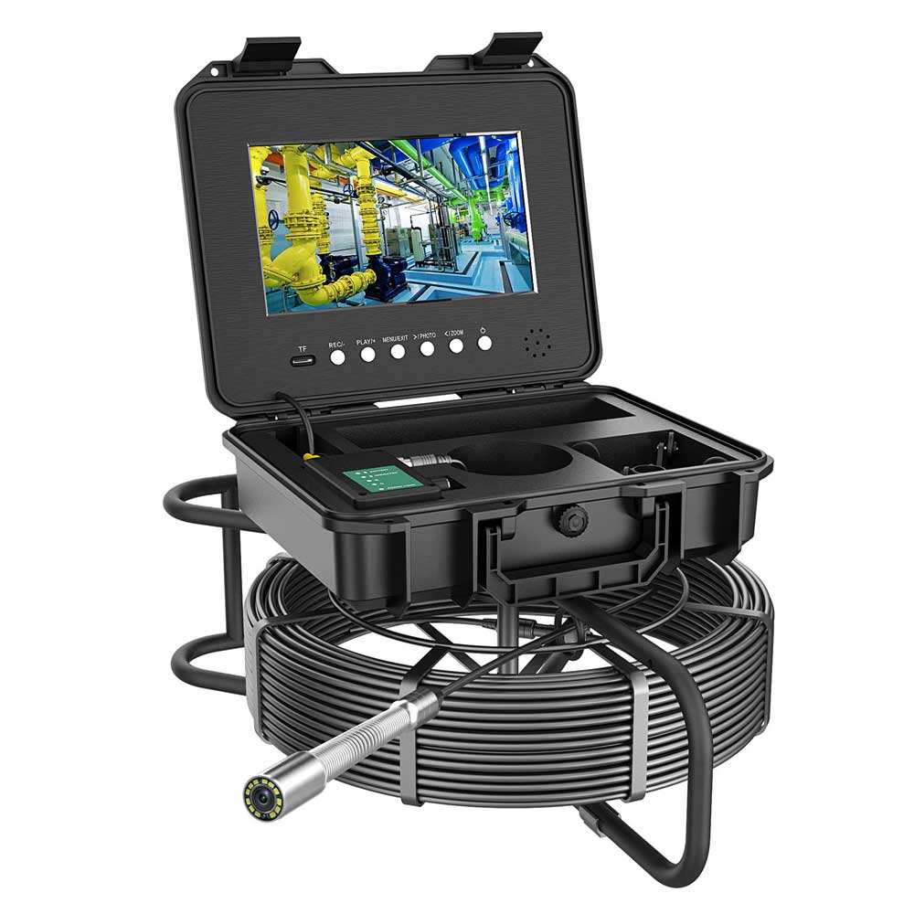 산업용 내시경카메라 배관 하수관 10형 LCD화면 50M FI-IEC1050