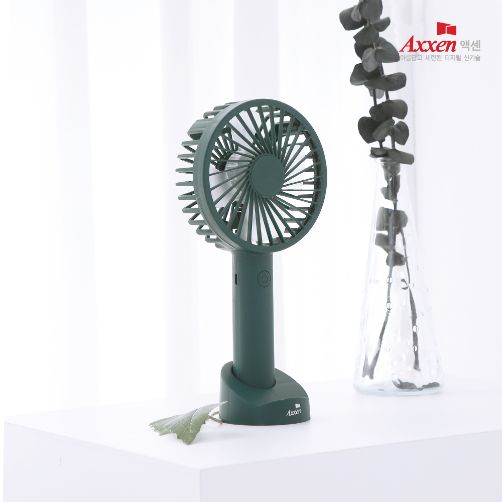 액센 F31 스마트폰 거치대 손풍기 카키
