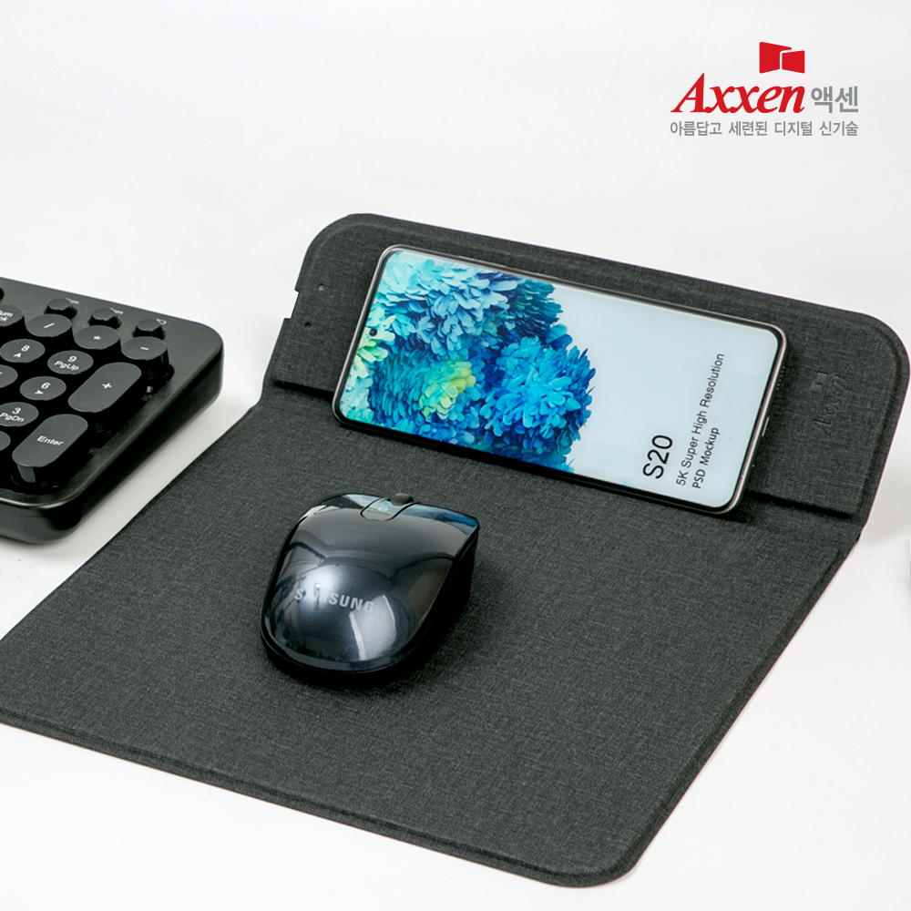 액센 MP250 15W 무선 충전 마우스패드