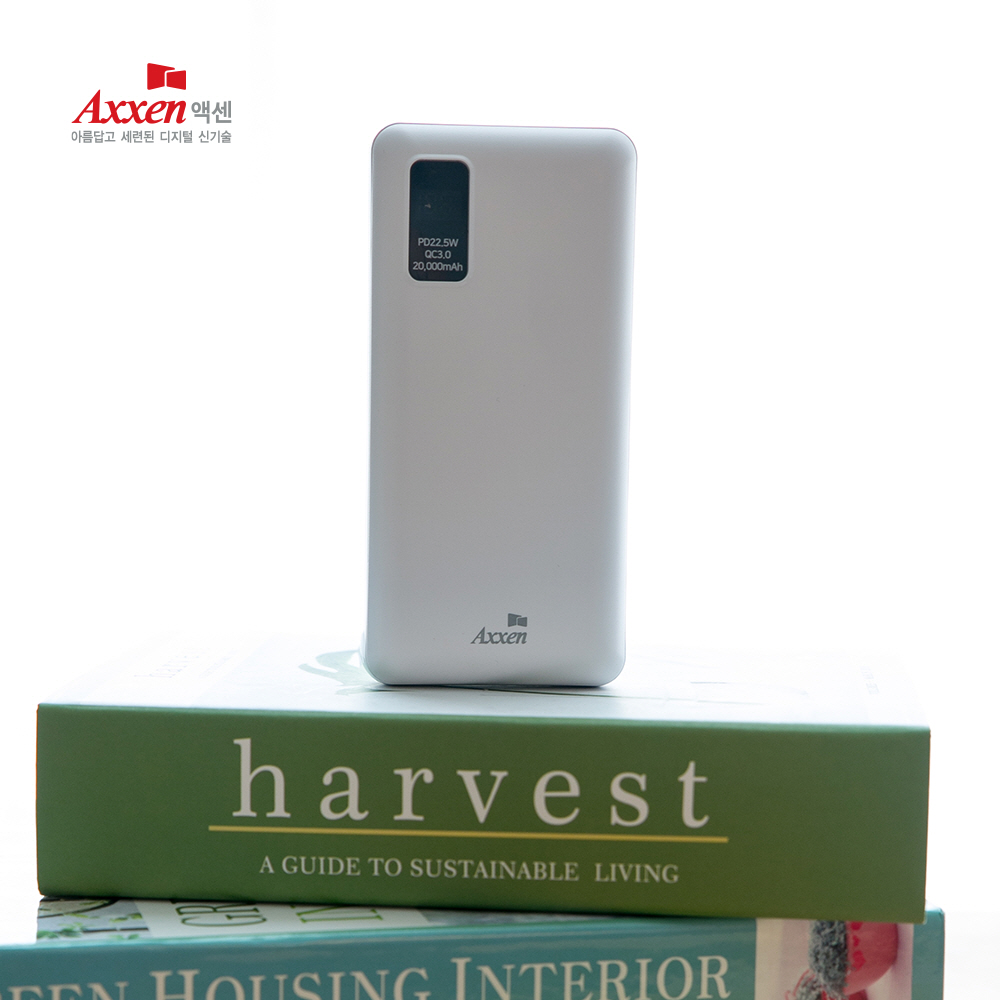 액센 NEW B320 듀얼 20000mAh QC3.0 PD 22.5W 보조배터리