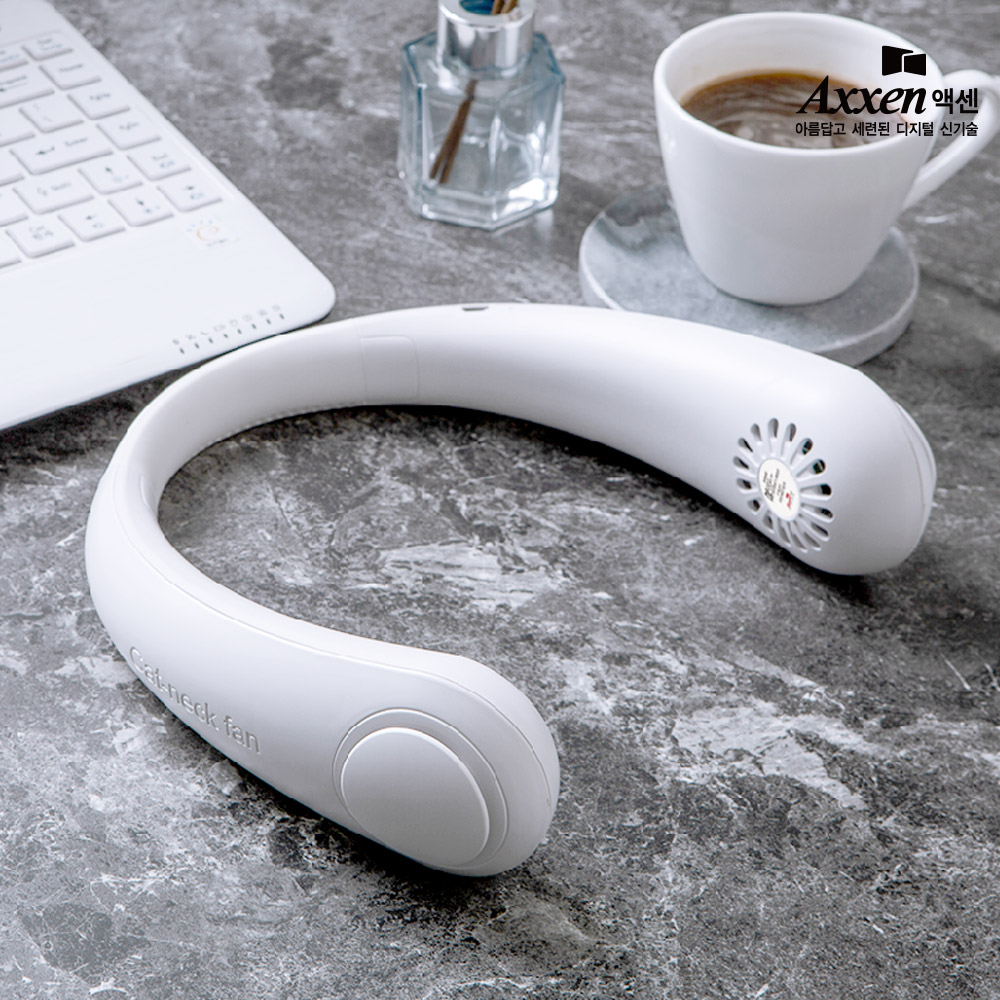 액센 F52 쿨링 넥밴드 목풍기 선풍기 화이트