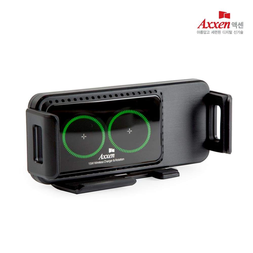 액센 C900 자동회전 15W 무선충전 거치대 (Z플립, Z폴드 완벽호환)