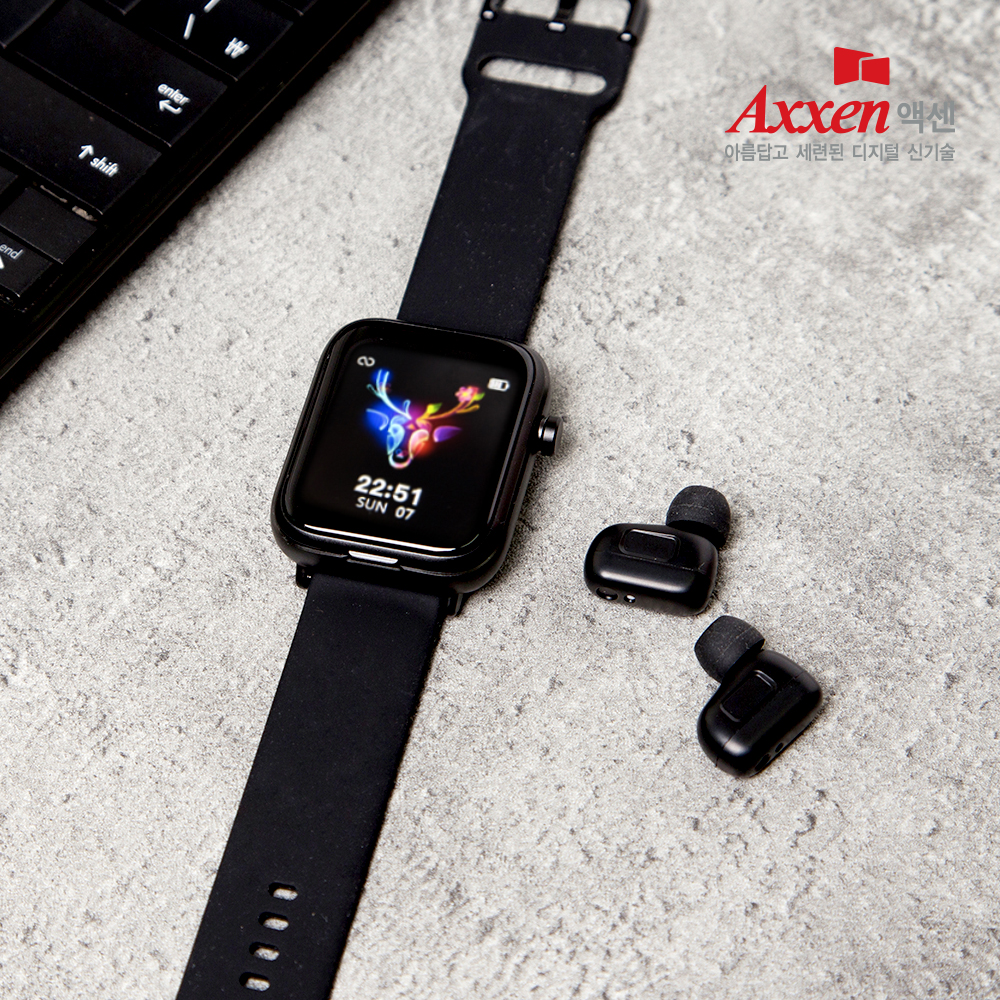 액센 A321 2in1 블루투스 이어폰 스마트워치
