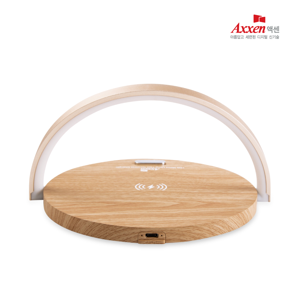 액센 A140 15W 무드램프 고속 무선충전기