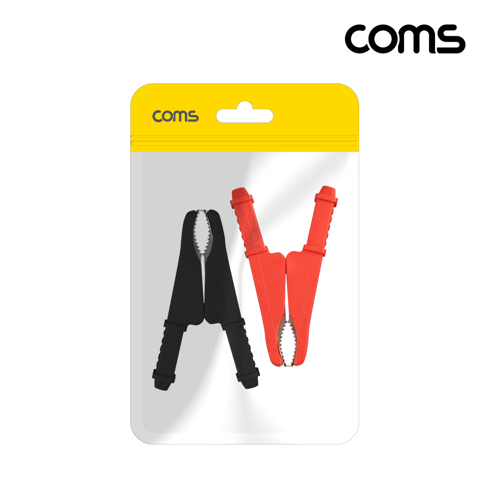 Coms 악어 클립 red black 적색 흑색 1세트