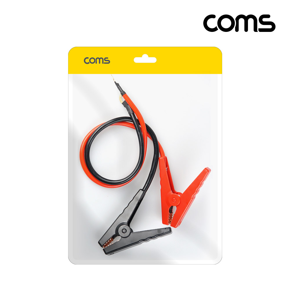 Coms 악어클립 to 링 터미널 케이블 집게 클립 세트 Red Black Set 배터리고정 O링 95mm