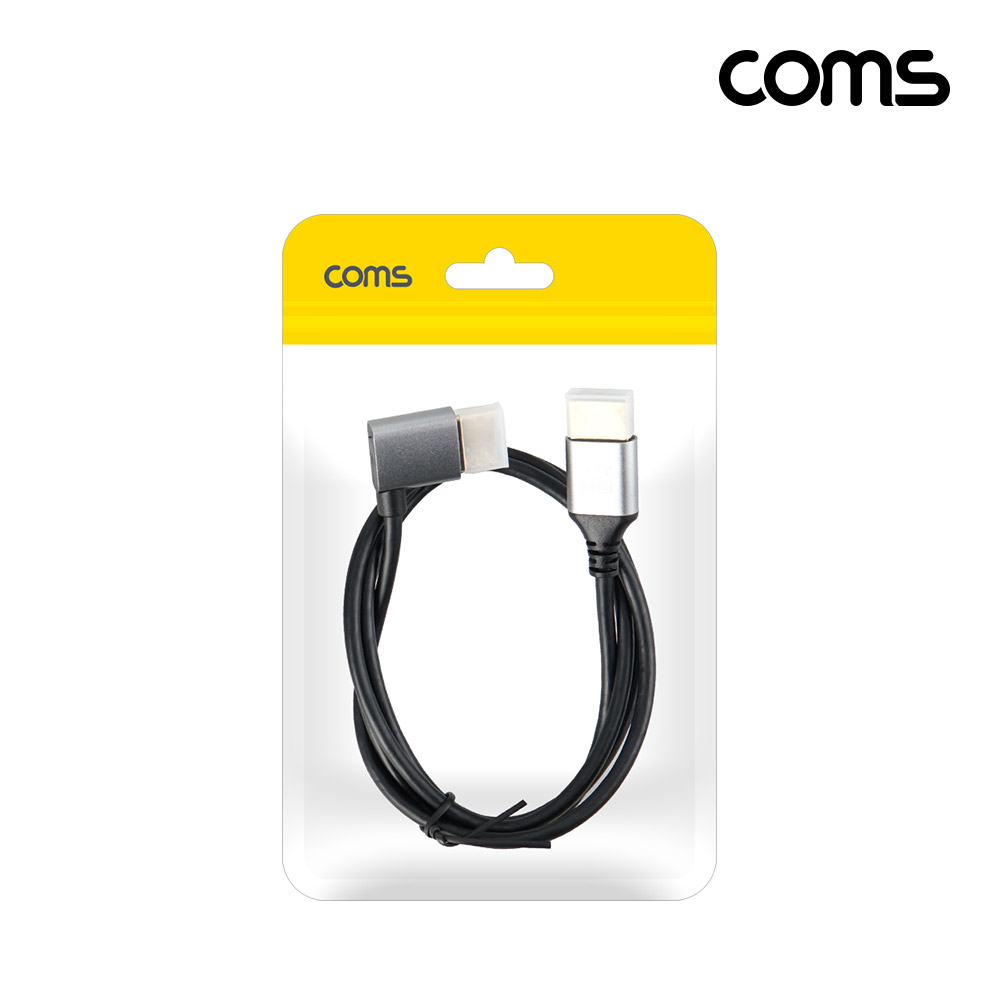 Coms HDMI 케이블 1M MM 8K4K 60Hz UHD 우측 꺾임형