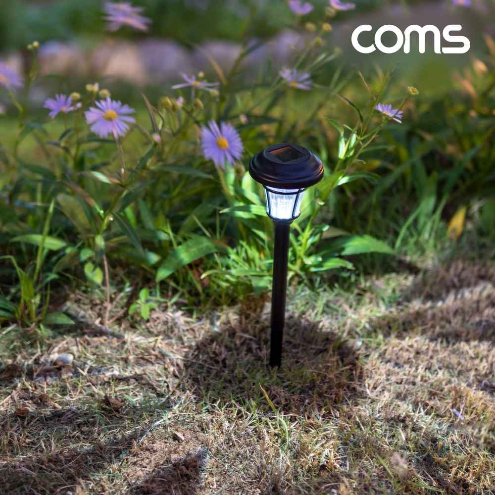 Coms 태양광 LED 정원등 6000K 백색 조명 6개입