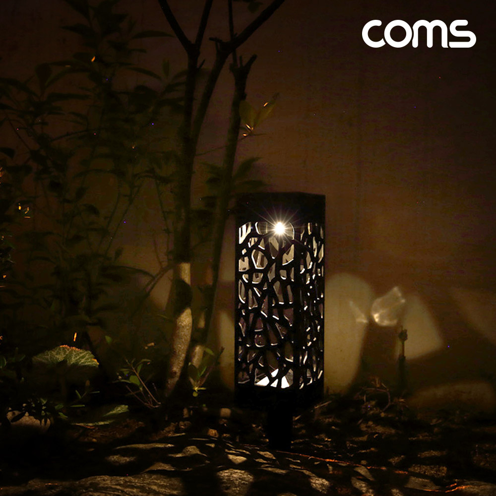 Coms 태양광 LED 정원등 전구색 6개입