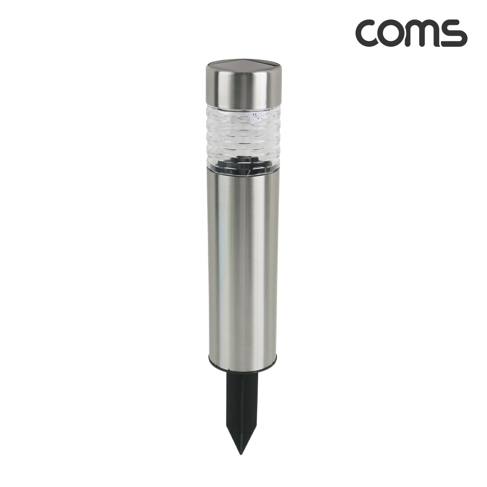 Coms 태양광 LED 정원등 메탈 원통형 6개입