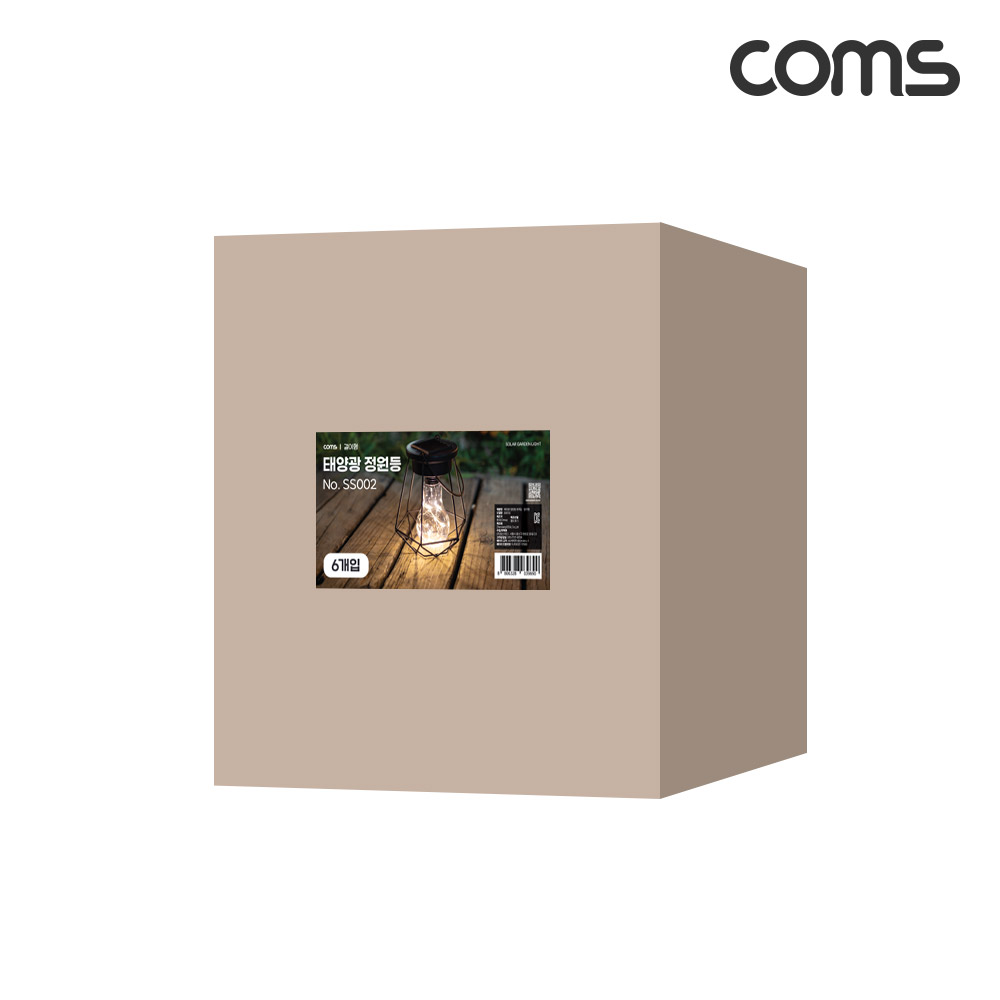 Coms 태양광 LED 정원등 걸이형 6개입