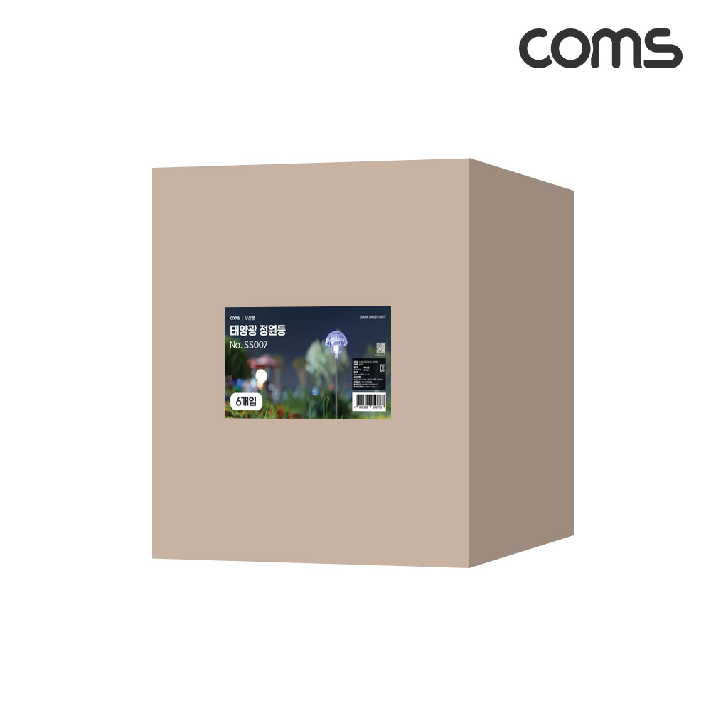 Coms 태양광 LED 정원등 우산형 6개입