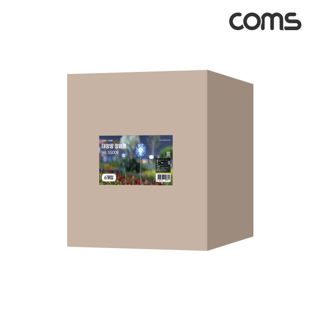 Coms 태양광 LED 정원등 꽃잎형 6개입