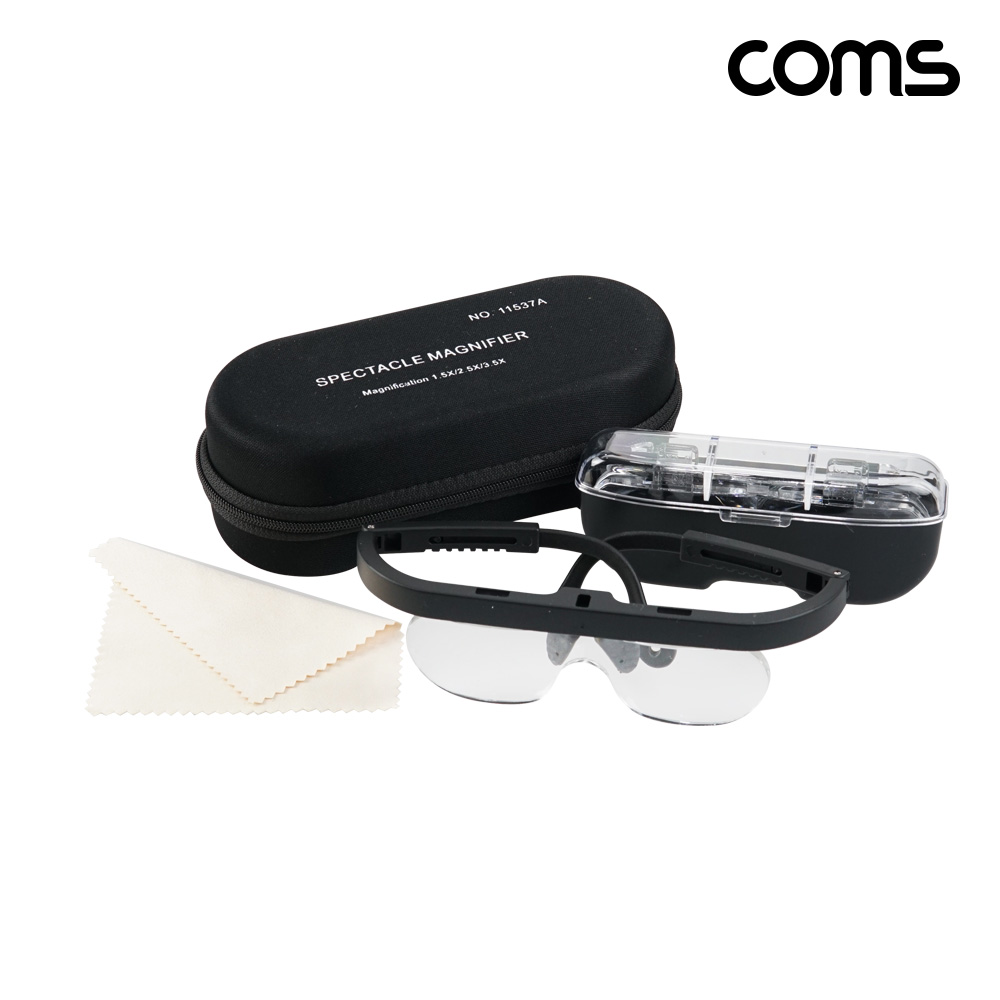 Coms 정밀작업 확대경 안경거치형 1.5x 2.5x 3.5x 돋보기