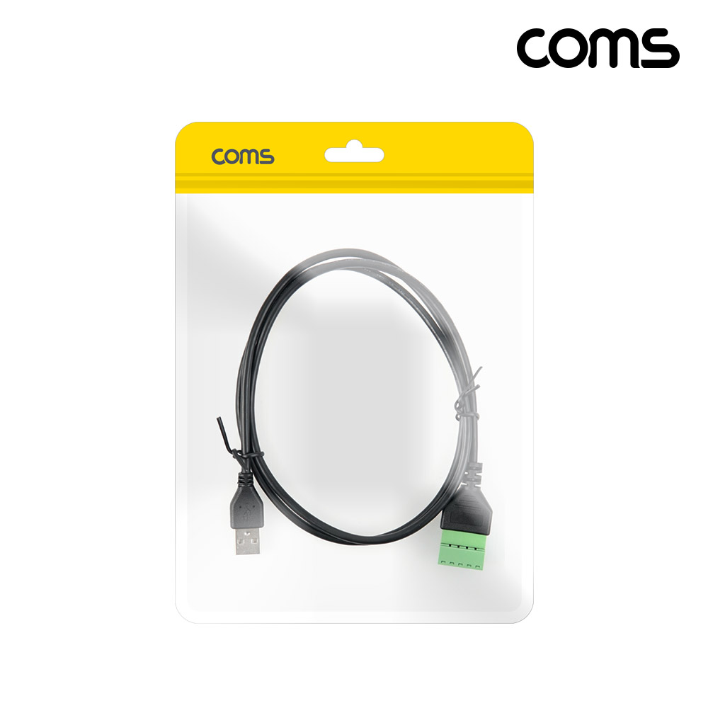 Coms USB A 2.0 터미널 변환 케이블 1M 터미널 블록 5핀