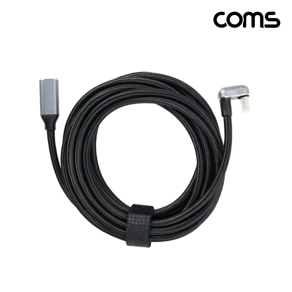 Coms USB 3.2 C타입 연장 케이블 MF 3M, 10Gbps PD 고속충전 꺾임