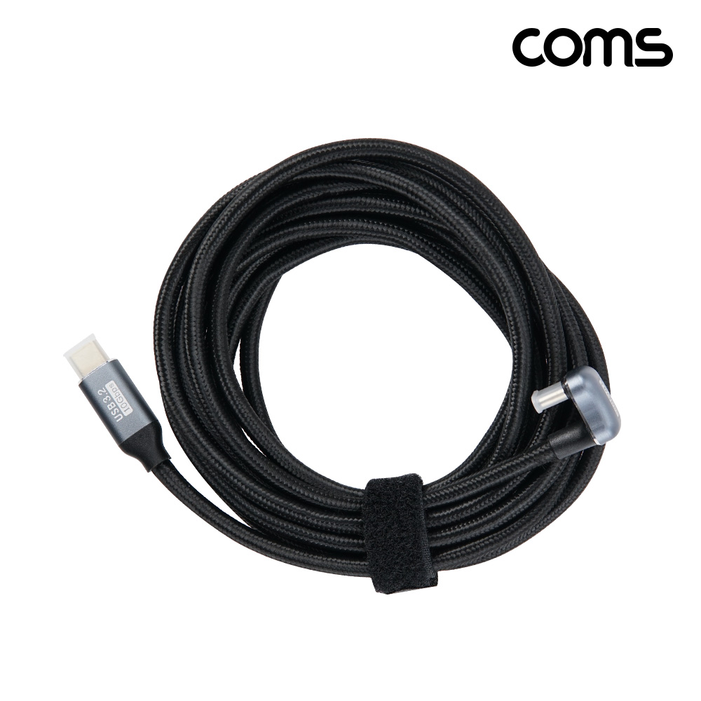 Coms USB 3.2 C타입 케이블 MM 3M, 10Gbps PD 고속충전 꺾임