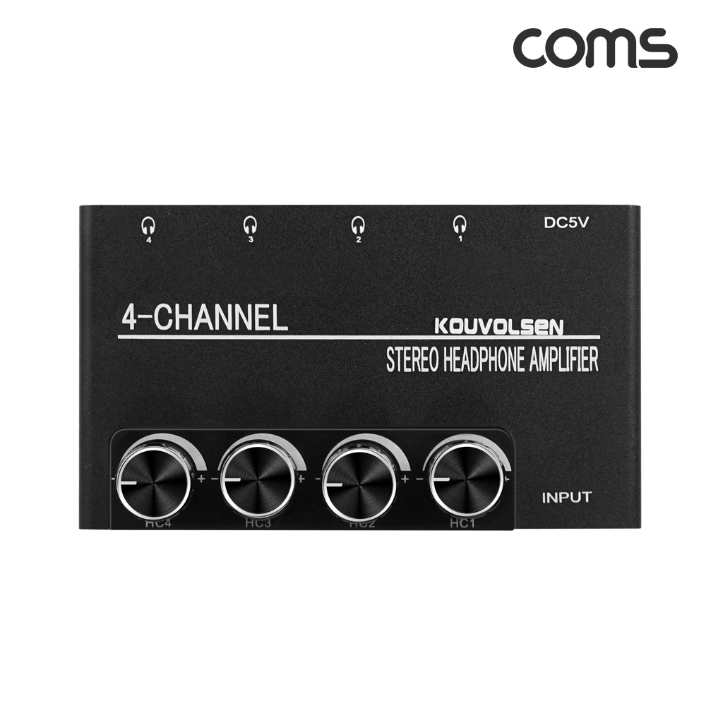 Coms 4채널 스테레오 헤드폰 앰프 오디오 분배, 헤드셋