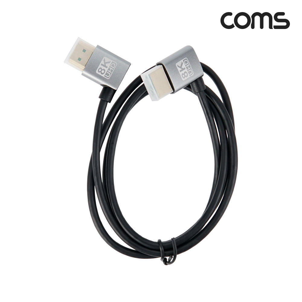 Coms HDMI 케이블 1M 8K4K 60Hz UHD 좌우 꺾임형
