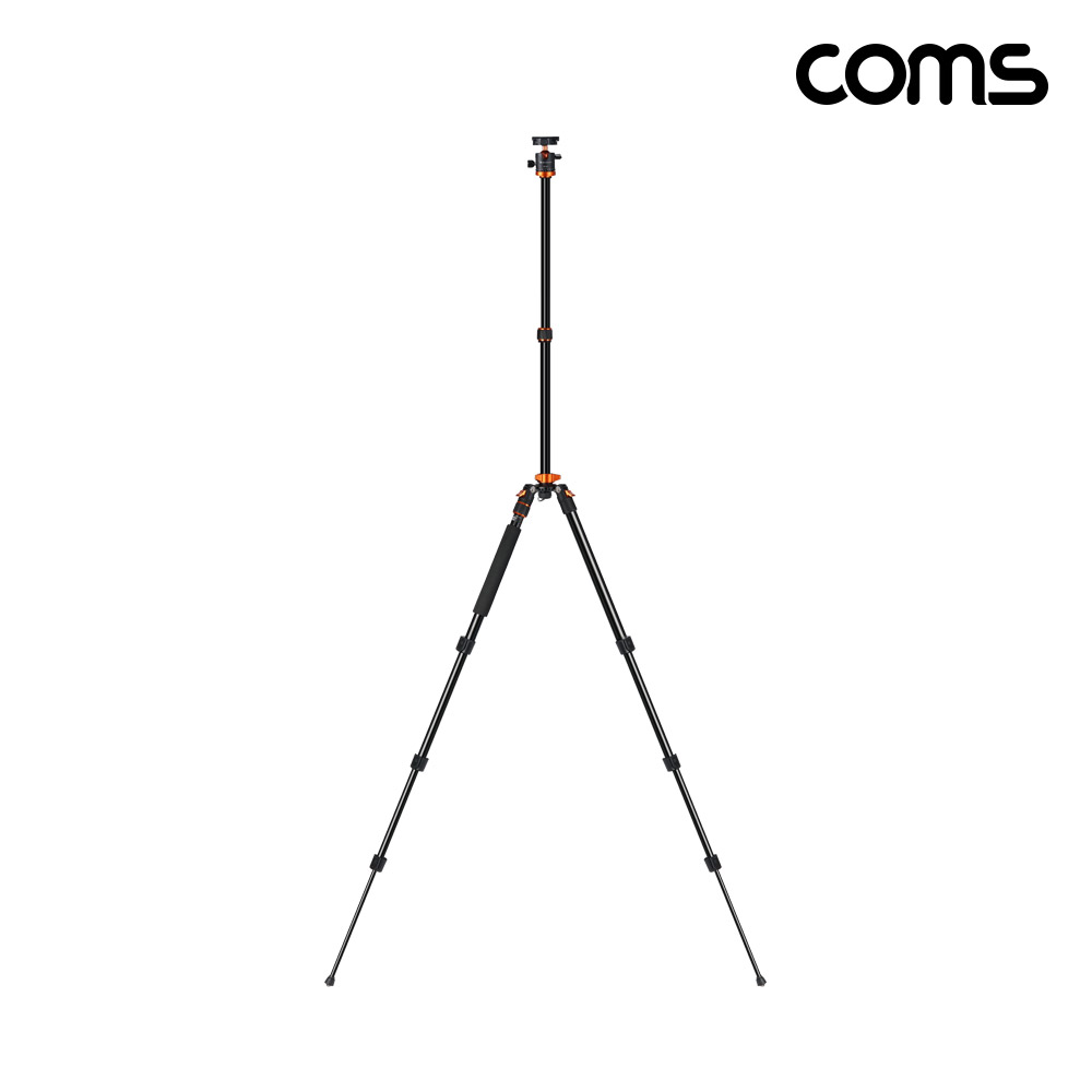 Coms 아웃도어 전문가용 멀티 삼각대, 로우앵글 수직수평촬영 확장암 모노포드 상하반전 컬럼, 최대 2M, 가방