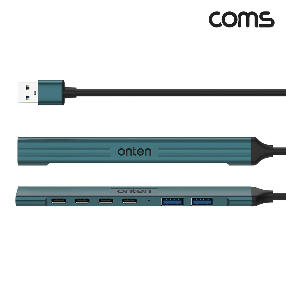 Coms USB 멀티허브 7포트 C타입x4 A타입x3