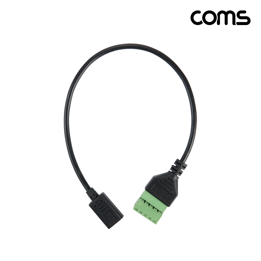 Coms USB C타입 터미널 변환 케이블 30cm 터미널 블록 5핀