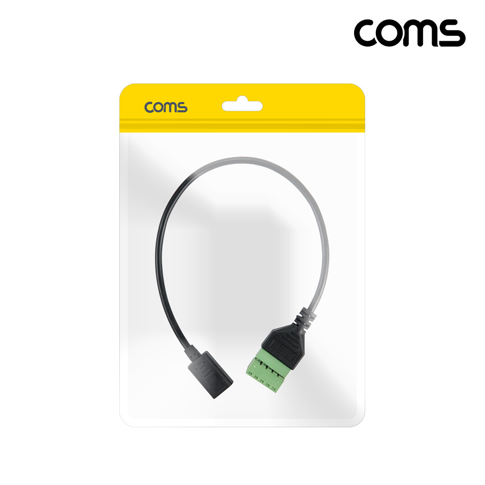 Coms USB C타입 터미널 변환 케이블 30cm 터미널 블록 5핀