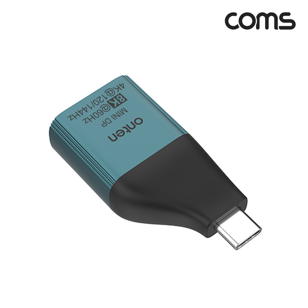 Coms C타입 Mini DP 젠더 컨버터, USB-C 변환 8K@60Hz UHD 미니DP