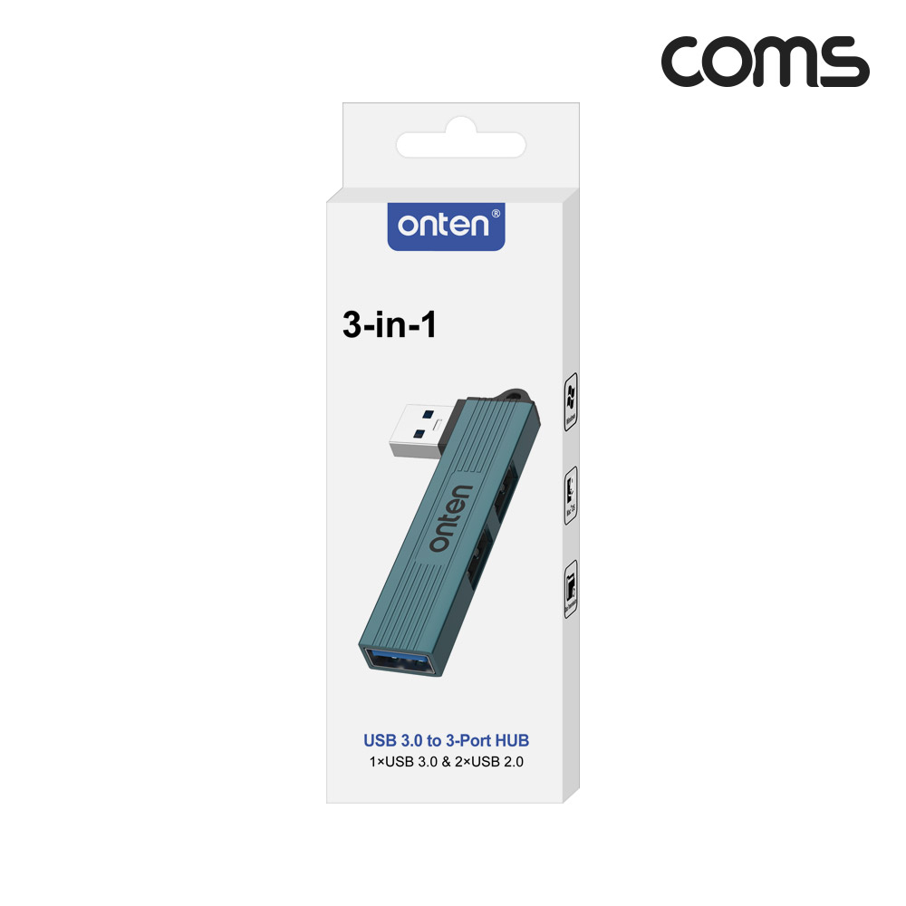 Coms USB 3포트 허브 3.0 1Port + 2.0 2Port