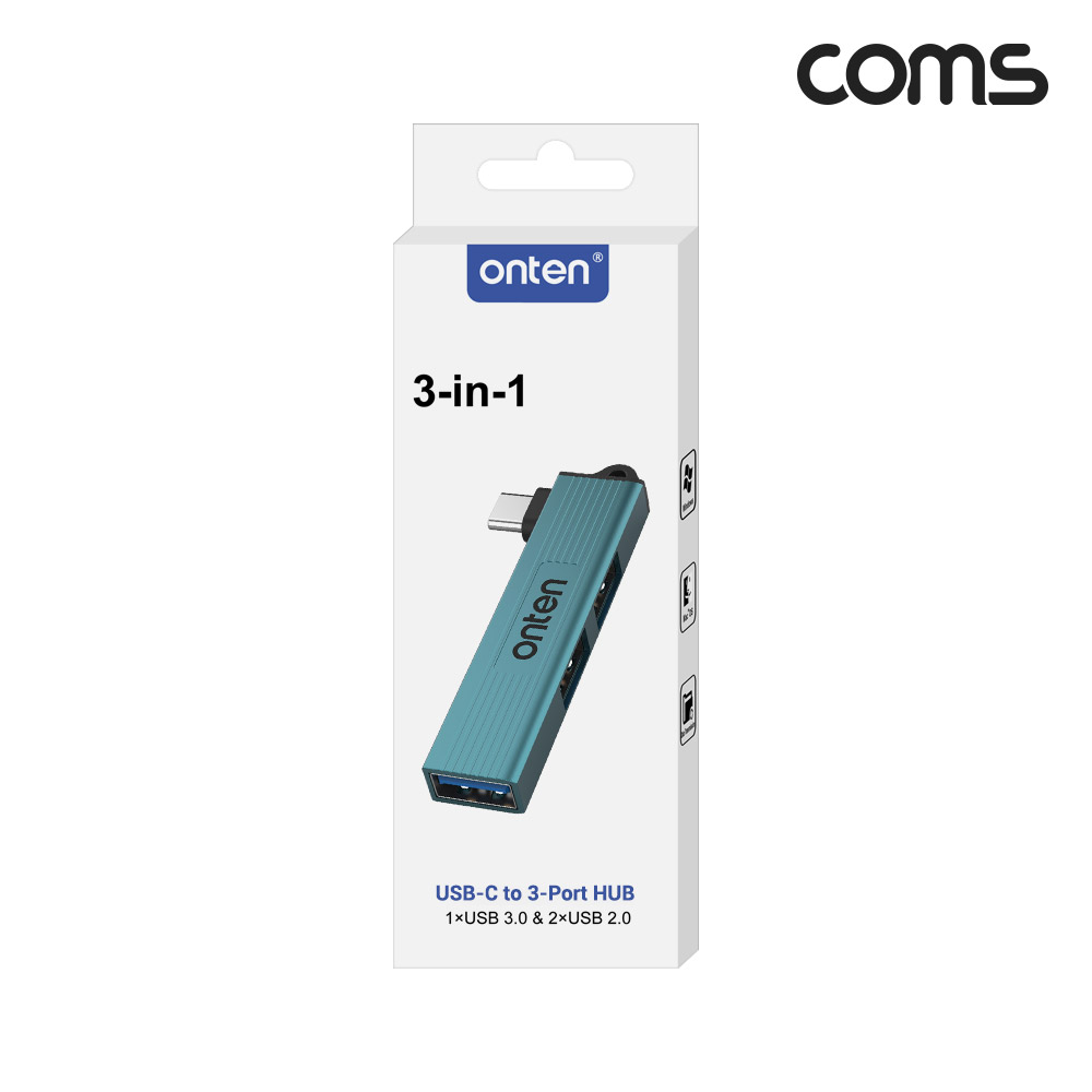 Coms C타입 to USB 3포트 허브 3.0 1Port + 2.0 2Port