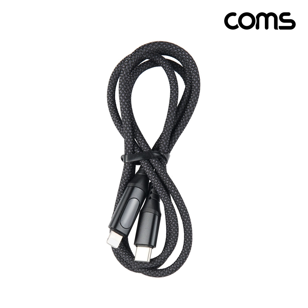 Coms iOS 8핀 고속충전 케이블 1M, C타입 8pin USB 3.1 27W LED 디스플레이