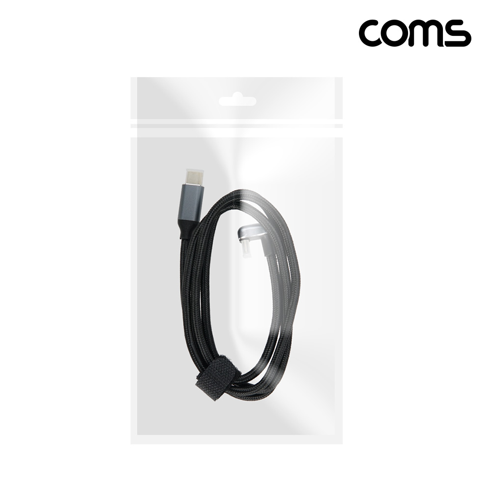 Coms USB 3.2 C타입 케이블 MM 1M, 10Gbps PD 고속충전 꺾임