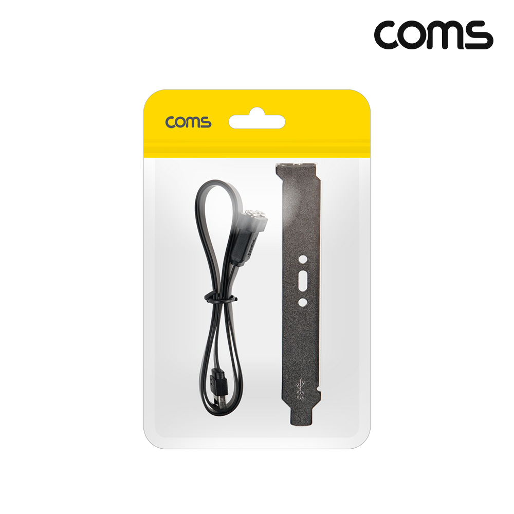 Coms C타입 to E-Key 패널 마운트 확장 케이블 50cm 후면 LP 브라켓 판넬형
