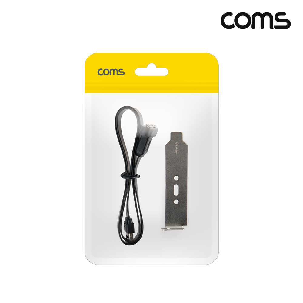 Coms C타입 to E-Key 패널 마운트 확장 케이블 50cm 후면 LP 브라켓 판넬형