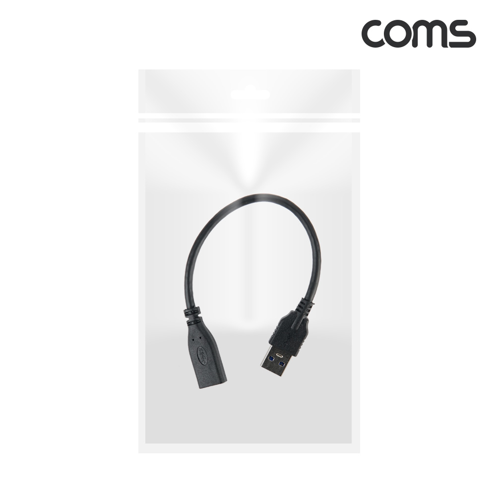 Coms USB 3.1 Type C 변환젠더 케이블 20cm C타입 F to USB 3.0 A M Black