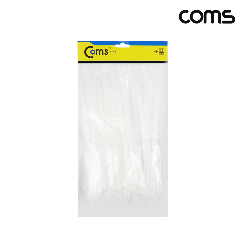 Coms 200mm 케이블 타이 100pcs 재사용 가능