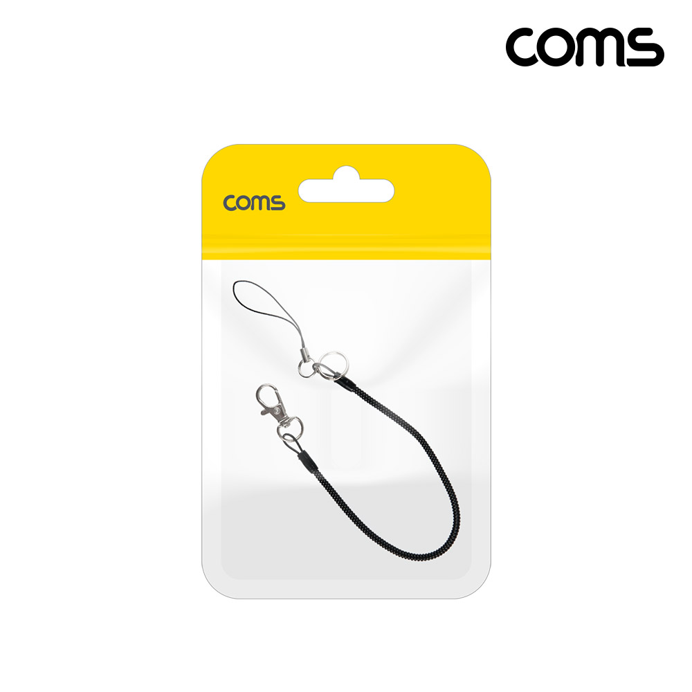 Coms 다용도 스프링 스트랩 4mm black 용수철