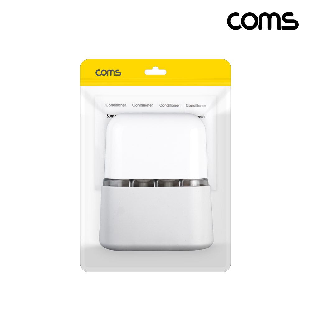 Coms 4 in 1 멀티 보틀 세트, 화장품 디스펜서, 공병용기 여행 캠핑 기내용 50ml x 4