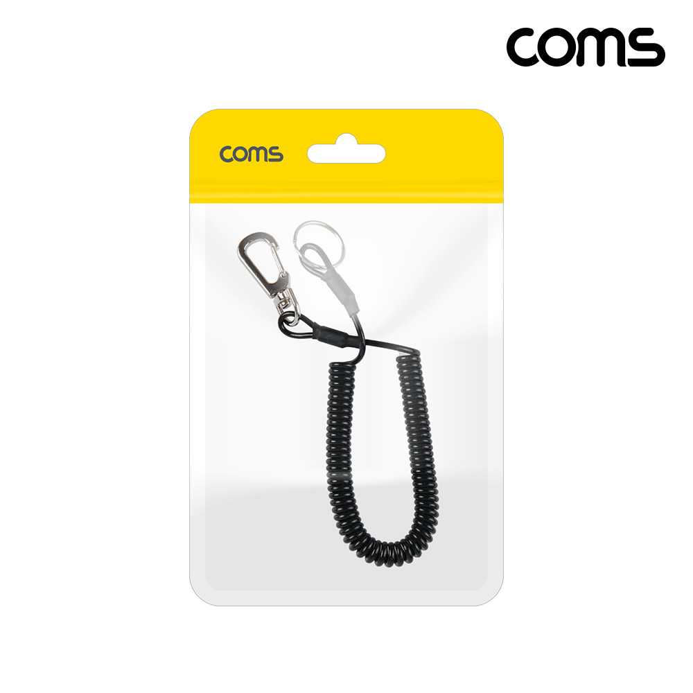 Coms 다용도 스프링 스트랩 10mm black 용수철