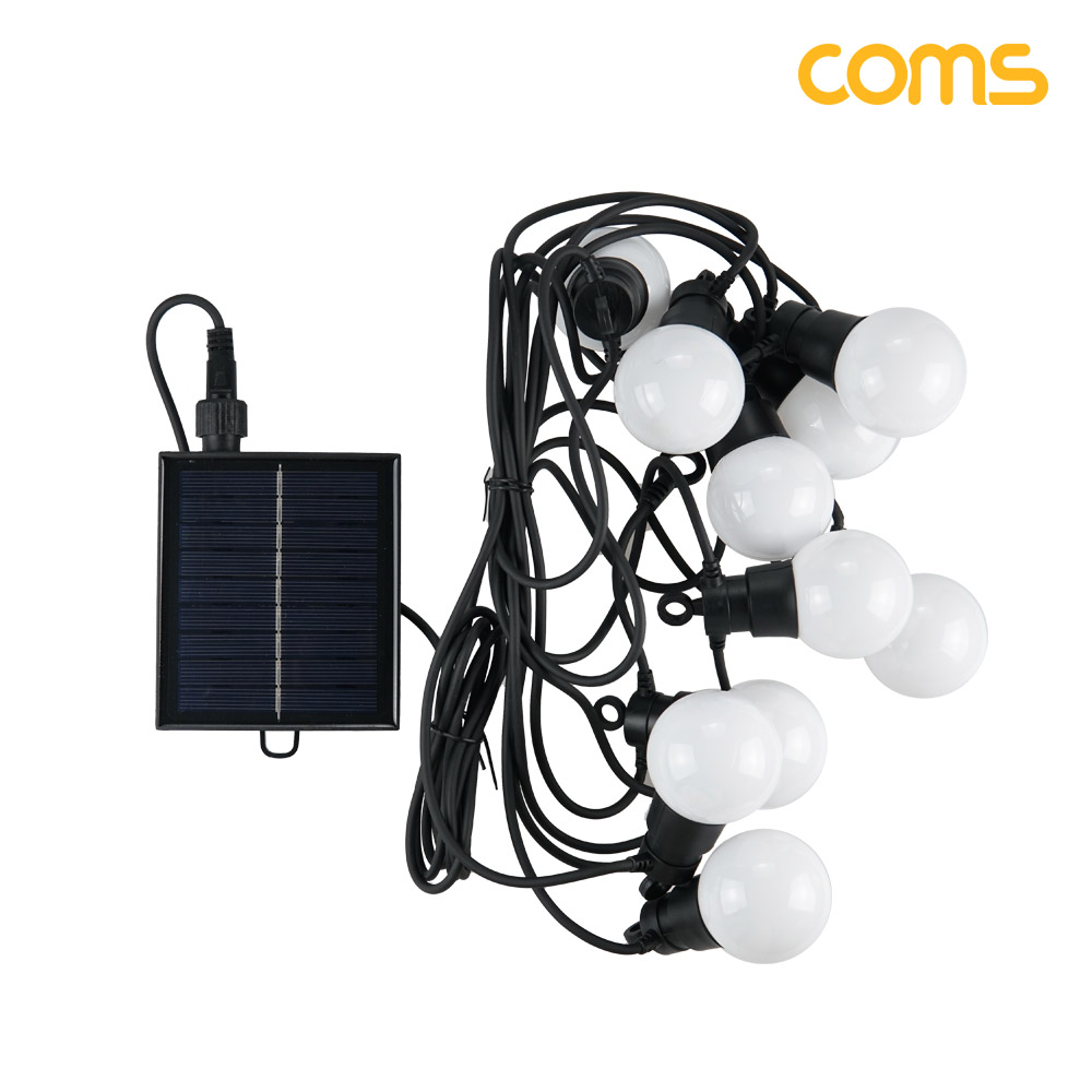 Coms 태양광 LED 전구 라인, 캠핑 텐트 줄조명 크리스마스 연말 파티 인테리어