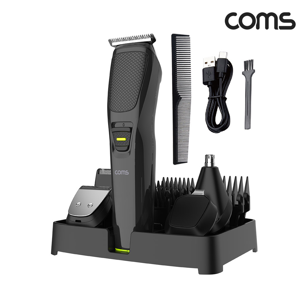Coms 14 in 1 이발기 키트 유무선 사용 셀프이발 헤어커트 면도 제모