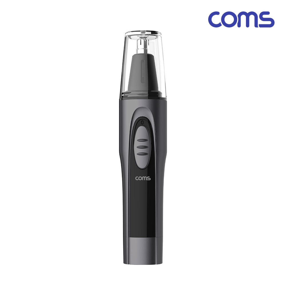 Coms 코털 제거기, 건전지 사용, 정리기 휴대용 무선 면도기 귀털