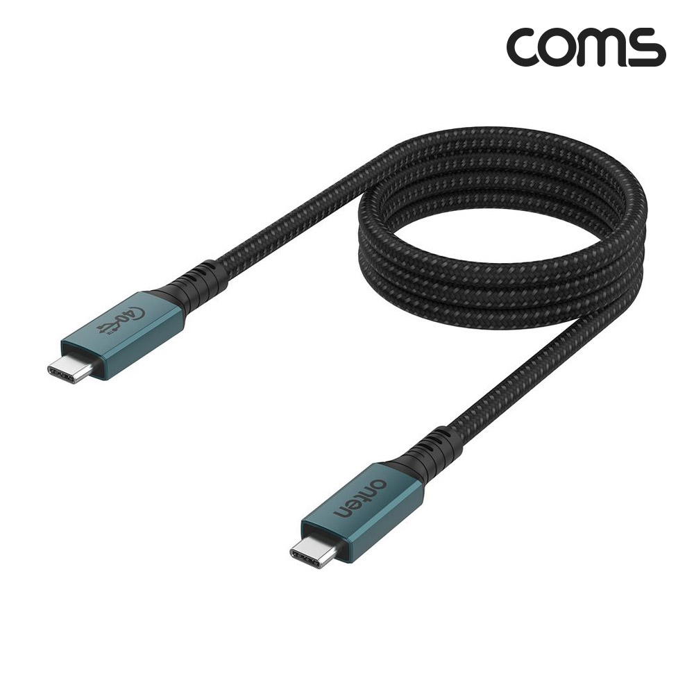 Coms USB 4.0 C to C타입 100W PD 썬더볼트4 케이블 8K 40Gbps 1m