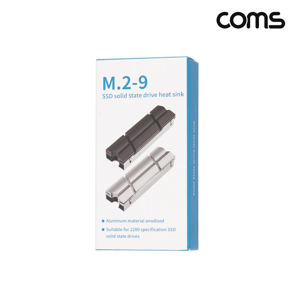 Coms PCI NVMe M.2 2280 방열판 SSD 발열 방지 히트싱크