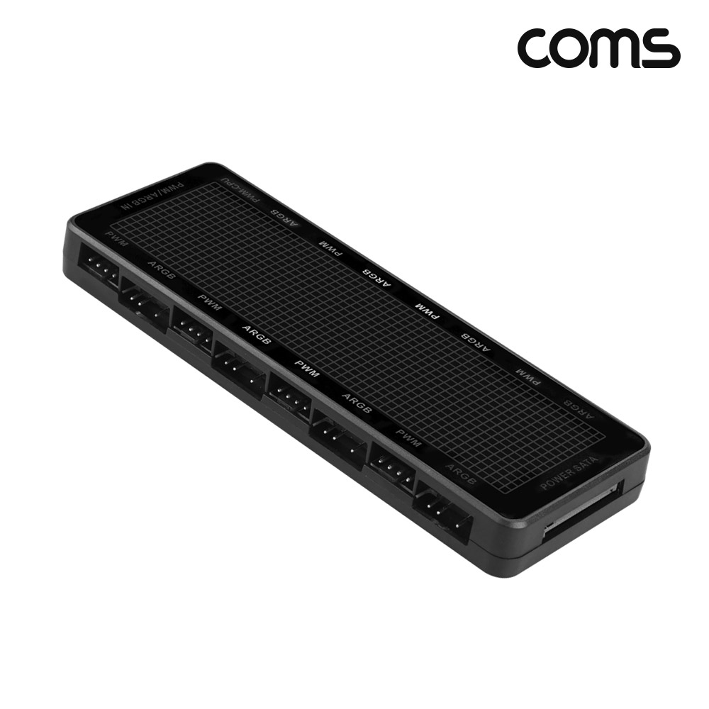 Coms ARGB PWM 허브 분배 8Port SATA 팬 쿨러 CPU 컨트롤러