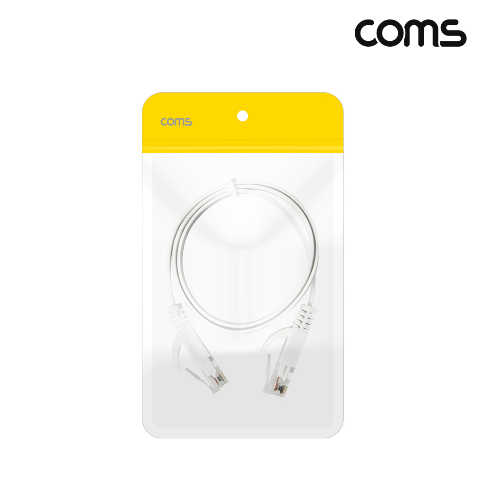 Coms cat6 플랫 랜케이블 다이렉트 UTP 1000Mbps 50cm 랜선 Direct 기가바이트