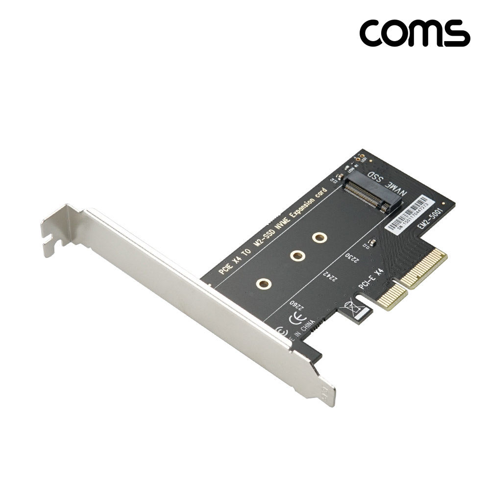 Coms PCI Express 변환 컨버터 M.2 NVME SSD KEY M to PCI-E 4x 변환 카드 PC 브라켓