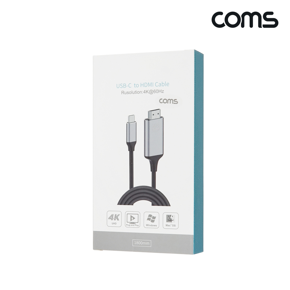 Coms C타입 HDMI 컨버터 케이블 1.8m 4K2K@60Hz