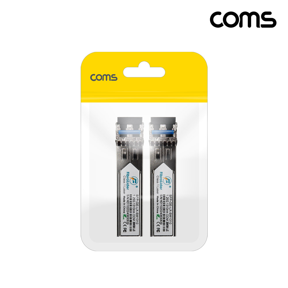 Coms 광모듈 mini GBIC 2개입, SFP 1.25Gbps 2Km 기가타입 싱글모드 SFP-GE-LX-SM1310